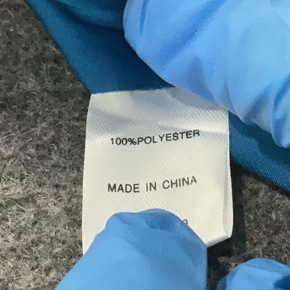 Superdown Amerie Pleated Halter Teal Blue Satin Top Women’s Large - Picture 7 of 7